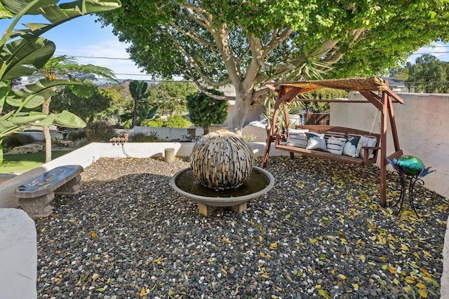 view of yard with a patio area