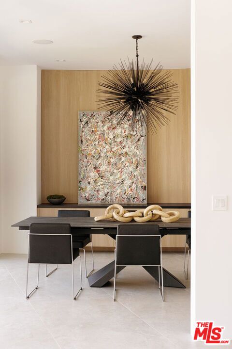 interior space featuring light tile patterned floors