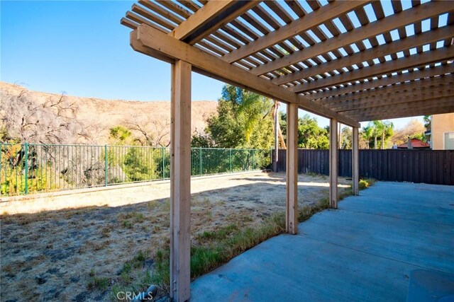 view of patio with a pergola