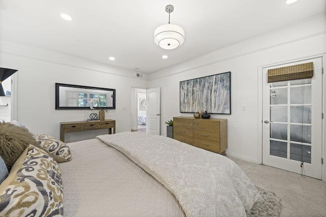 view of carpeted bedroom