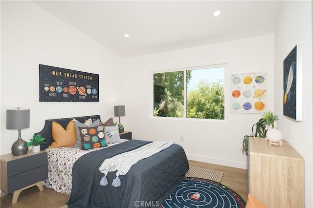 bedroom featuring hardwood / wood-style floors