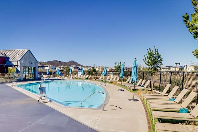 view of pool with a patio