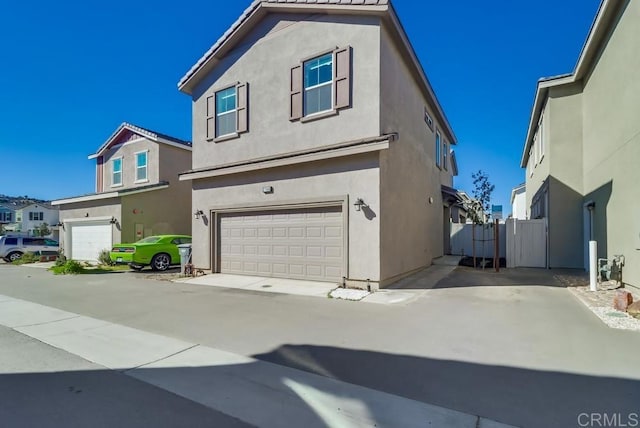 view of front property with a garage