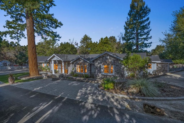 view of ranch-style home