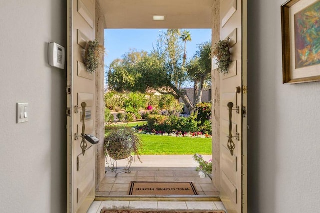 view of doorway to outside