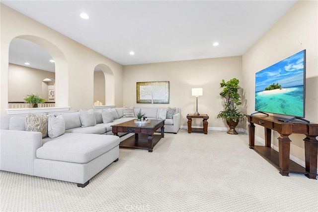 view of carpeted living room