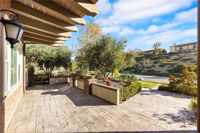 view of patio with exterior kitchen