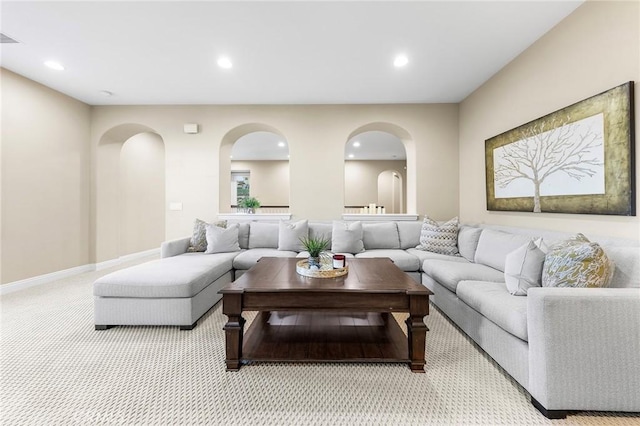 view of carpeted living room