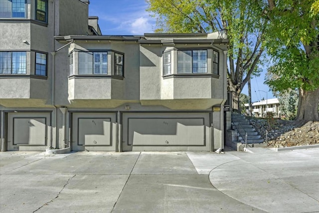 view of property with a garage