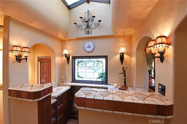 503 W Madison Ave, Placentia, CA 92870 - entrance foyer with arched walkways and tile patterned floors