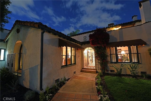 view of front of house with stucco siding
