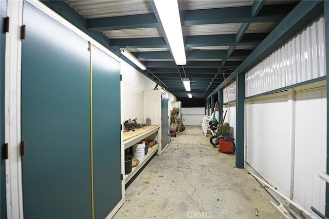 view of storage room