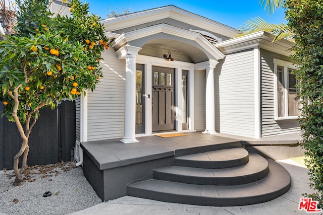 view of doorway to property