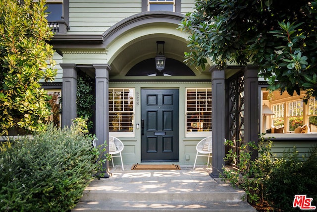 view of doorway to property