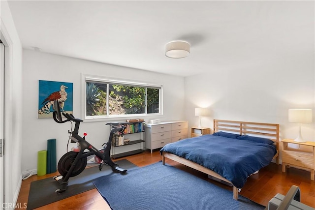 bedroom featuring light wood-type flooring