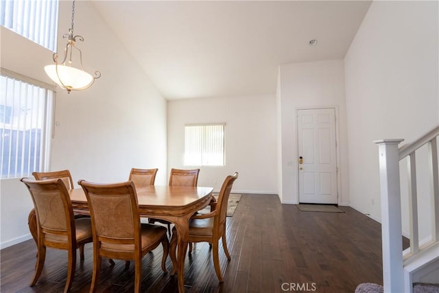 dining room featuring dark wood-type flooring