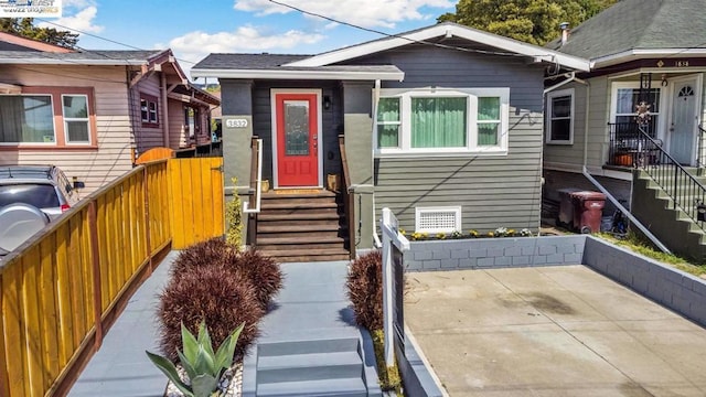 view of bungalow-style home