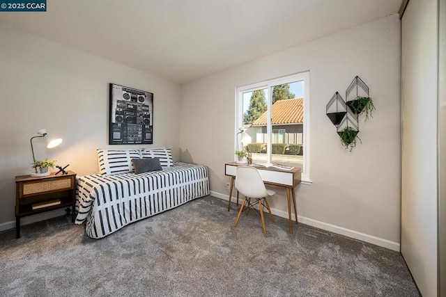 bedroom with carpet