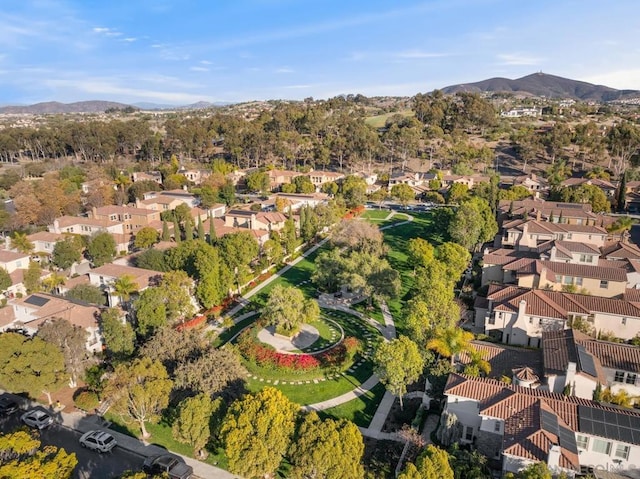 bird's eye view featuring a mountain view