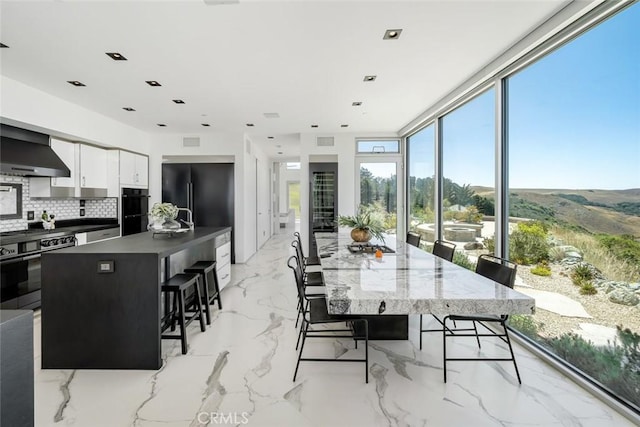 view of dining room