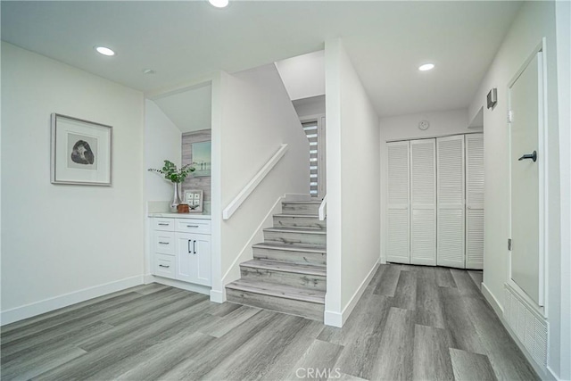 interior space featuring hardwood / wood-style floors