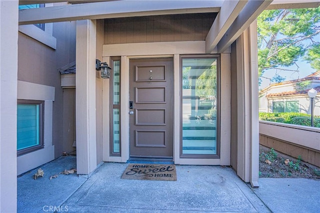 view of doorway to property