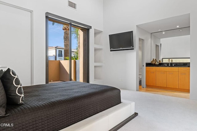 bedroom featuring sink