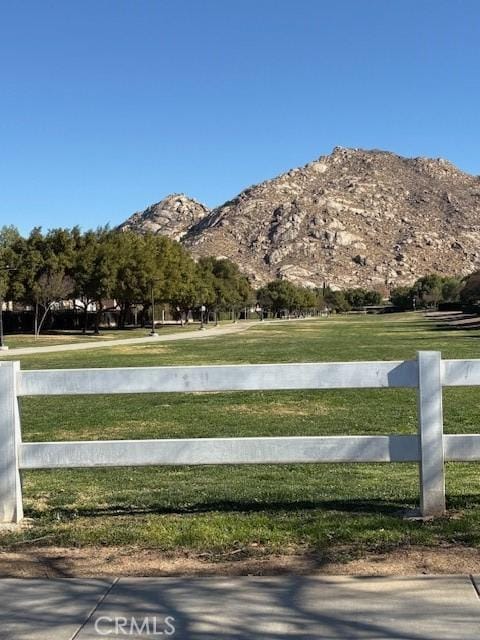 mountain view with a water view