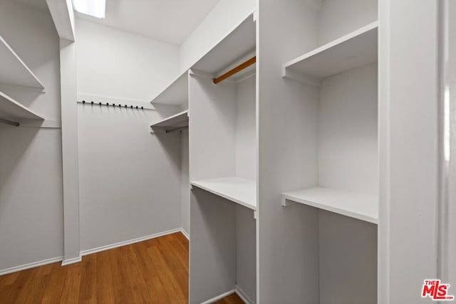 spacious closet with wood-type flooring