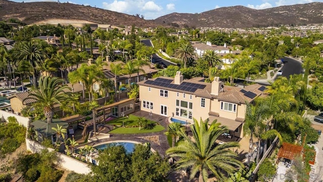 bird's eye view featuring a mountain view