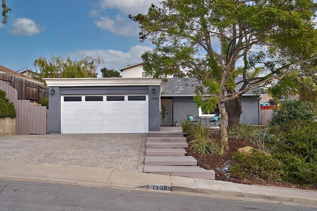 view of front of house featuring a garage