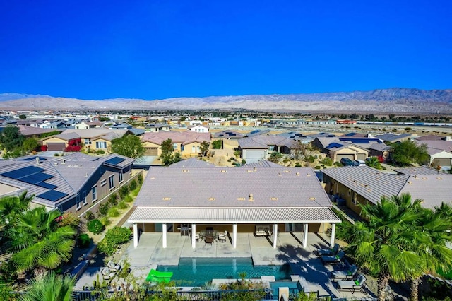 aerial view featuring a mountain view