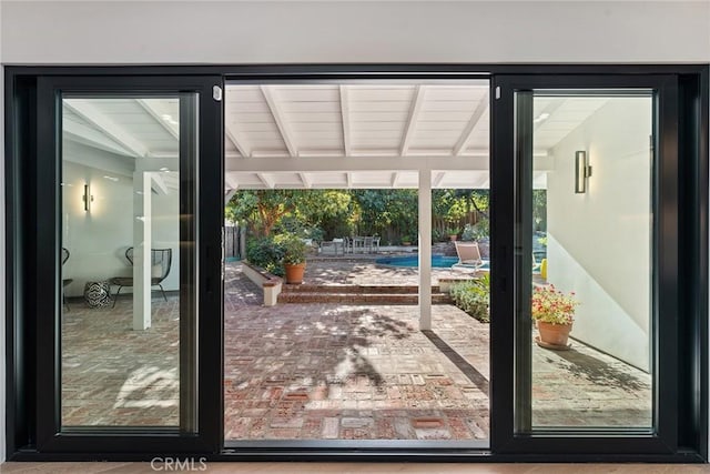 view of doorway to outside