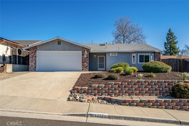 single story home featuring a garage