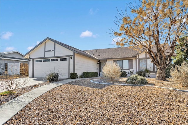 single story home featuring a garage