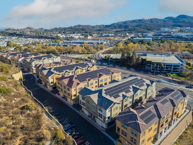 bird's eye view featuring a mountain view