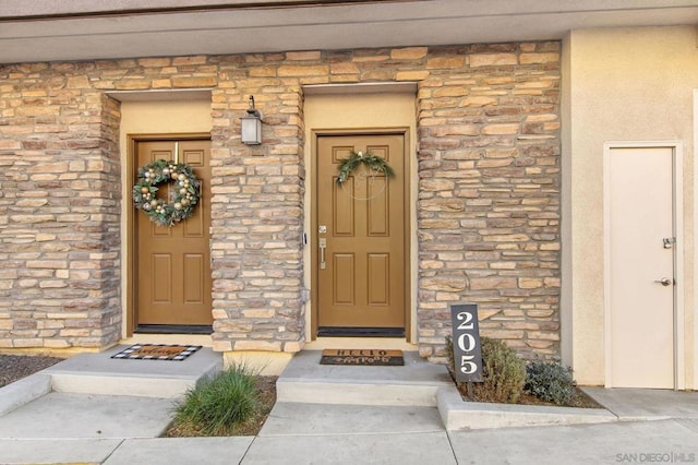 view of doorway to property