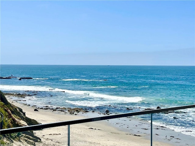 property view of water with a view of the beach