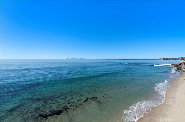 water view featuring a beach view