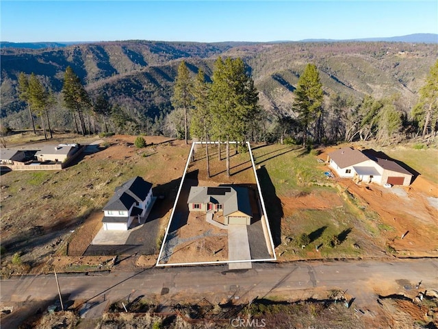 aerial view featuring a mountain view