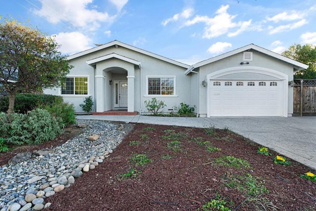 ranch-style house with a garage