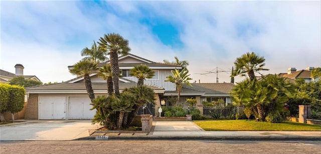 view of front of home featuring a garage