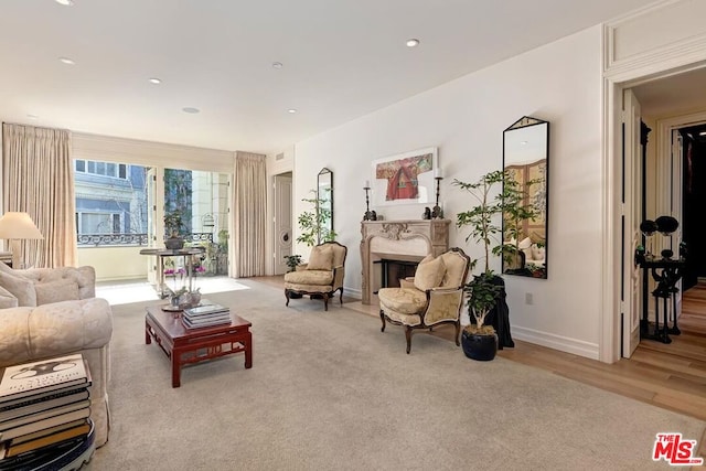 view of carpeted living room