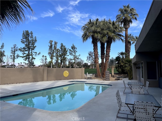 view of pool with a patio area