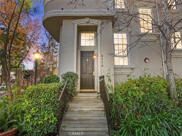 view of doorway to property