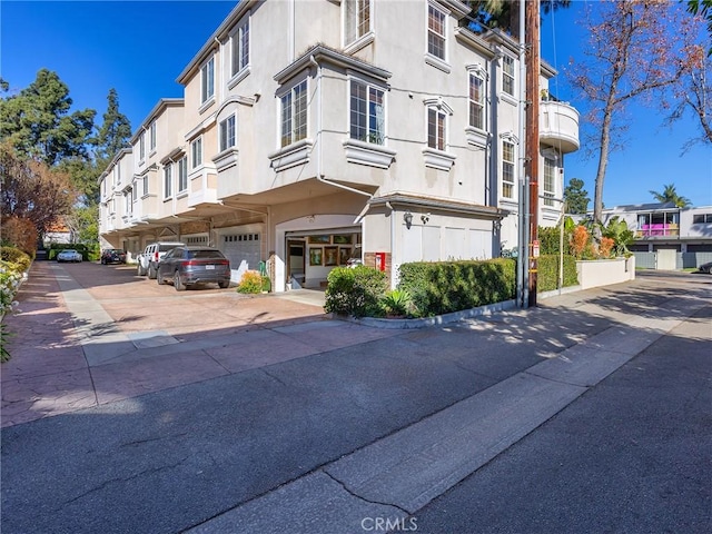 view of property with a garage