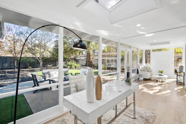 sunroom / solarium with a wealth of natural light