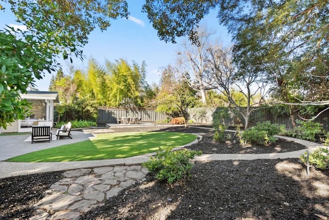 view of yard with a patio