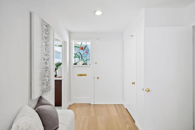 foyer featuring light hardwood / wood-style flooring