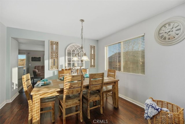 dining room featuring dark hardwood / wood-style floors